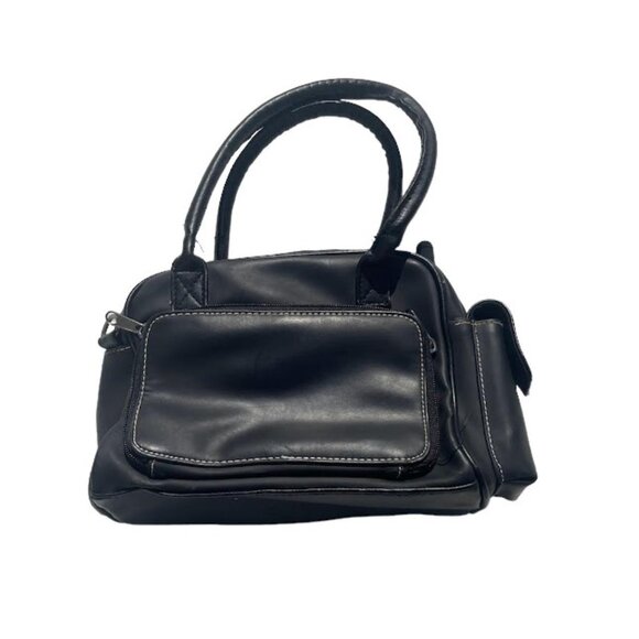 Y2K 2000s Black and White Goth Corset Mini Bag Purse - Picture 2 of 6